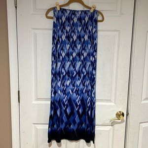 White House Black Market Blue Maxi Skirt